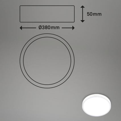 Briloner 3709-016 - LED RGBW stropna svjetiljka s prigušivanjem LED/22W/230V 4000K promjer 38 cm bijela + daljinski upravljač