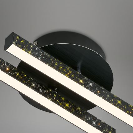 Briloner 3717-025 - LED Nadgradni luster REY 2xLED/12W/230V crna