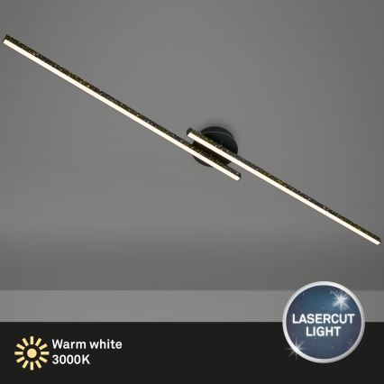 Briloner 3717-025 - LED Nadgradni luster REY 2xLED/12W/230V crna