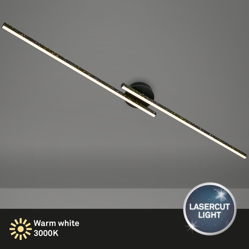 Briloner 3717-025 - LED Nadgradni luster REY 2xLED/12W/230V crna