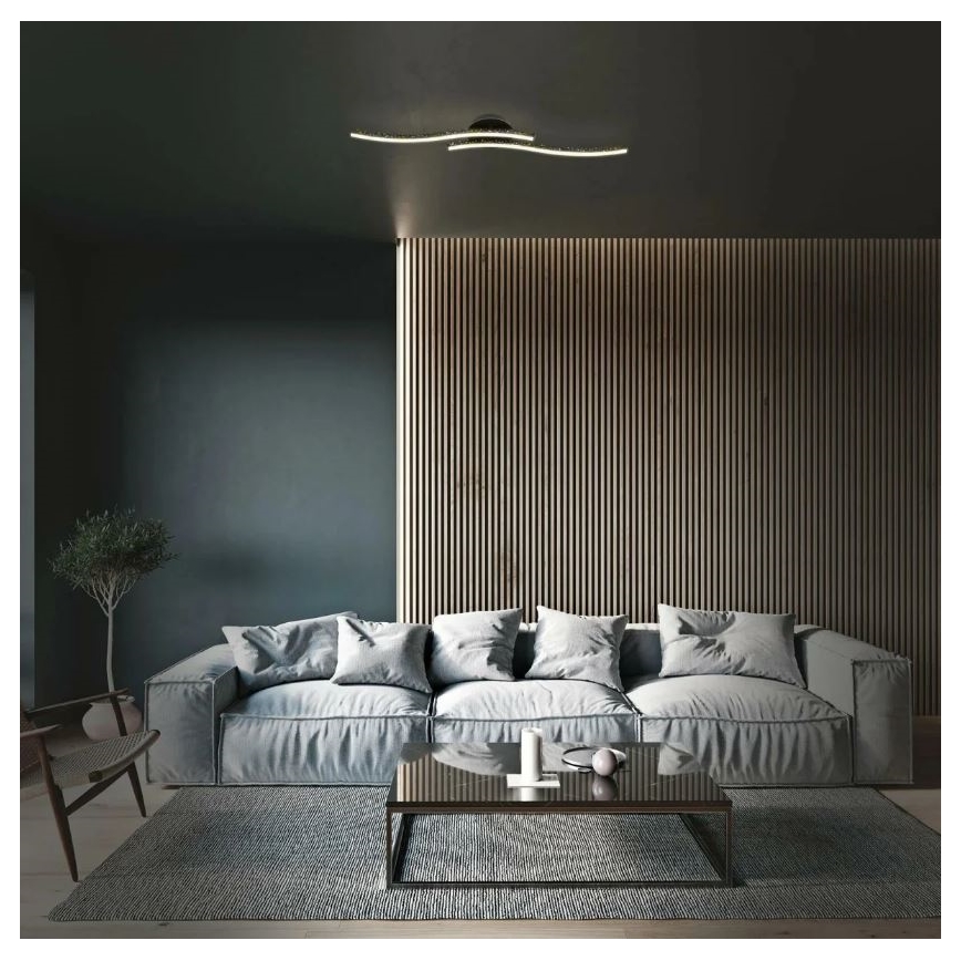 Briloner 3718-025 - LED Nadgradni luster REY 2xLED/6W/230V crna