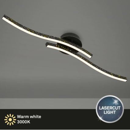 Briloner 3718-025 - LED Nadgradni luster REY 2xLED/6W/230V crna