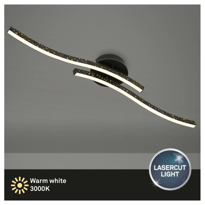 Briloner 3718-025 - LED Nadgradni luster REY 2xLED/6W/230V crna