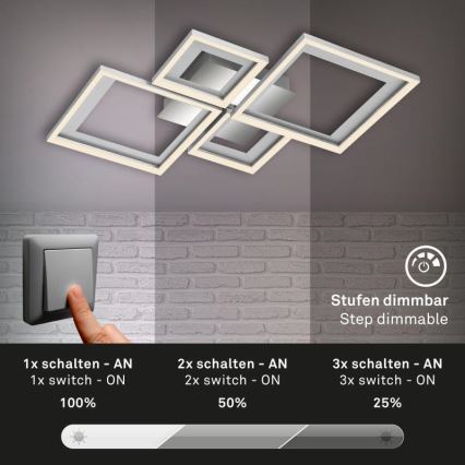 Briloner 3727-019 - LED Prigušiva stropna svjetiljka FRAME LED/38W/230V