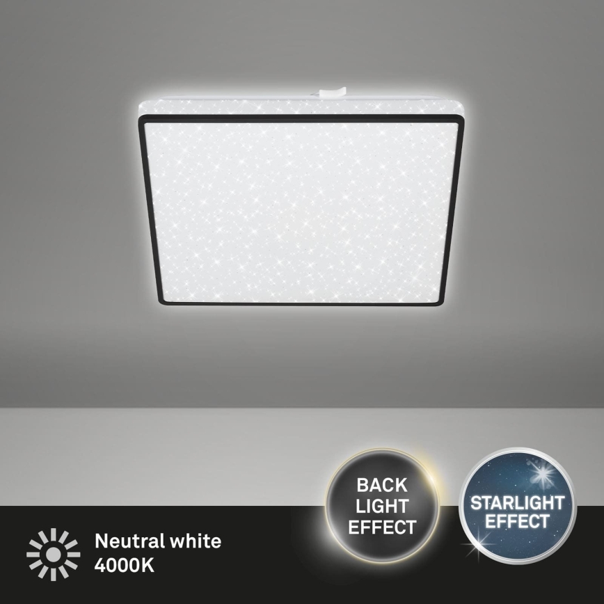 Briloner 3748-415 - LED stropna svjetiljka STAR SKY LED/15W/230V 27x27 cm crna