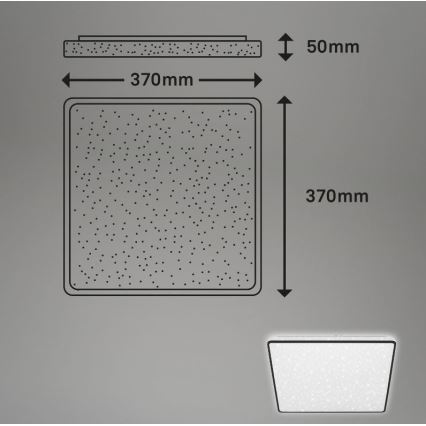 Briloner 3749-415 - LED Stropna svjetiljka LINO LED/24W/230V crna