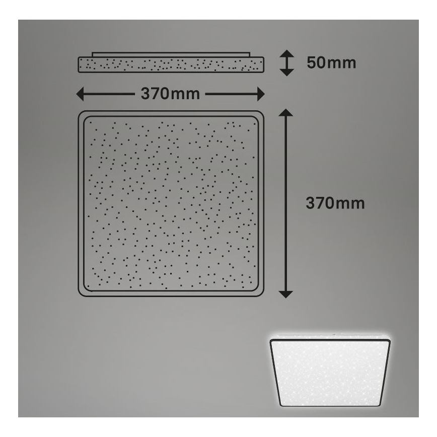 Briloner 3749-415 - LED Stropna svjetiljka LINO LED/24W/230V crna