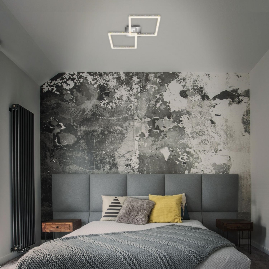 Briloner 3751-019 - LED stropna svjetiljka s mogućnošću prigušivanja FRAME LED/20W/230V sjajni krom