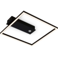 Briloner 3770-015 - LED stropno svjetlo FRAME s senzorom pokreta i sumraka, LED/14W/230V, 3000K, 30x32 cm, crno