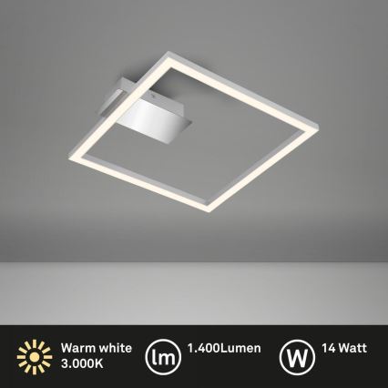 Briloner 3780-014 - LED stropna svjetiljka FRAME LED/14W/230V 26,5x25 cm matni krom