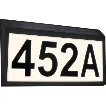 Briloner 3797015 - LED solarni kućni broj LED/0,5W/1,2V 1200 mAh IP44