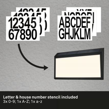 Briloner 3797015 - LED solarni kućni broj LED/0,5W/1,2V 1200 mAh IP44