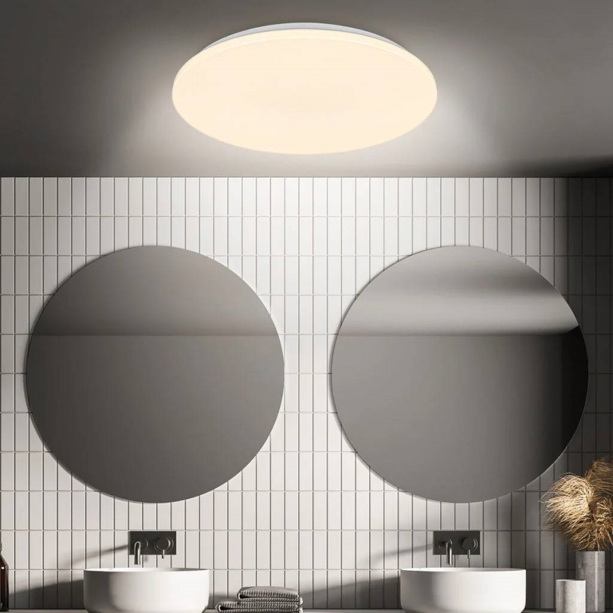 Briloner 3828-016 - Kupaonsko stropno LED svjetlo s senzorom pokreta WALK LED/24W/230V IP54 pr. 35 cm bijela