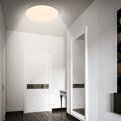 Briloner 3828-016 - Kupaonsko stropno LED svjetlo s senzorom pokreta WALK LED/24W/230V IP54 pr. 35 cm bijela