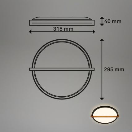 Briloner 3844015 - LED stropna svjetiljka LED/18W/230V promjer 31,5 cm