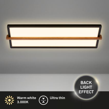 Briloner 3846015 - LED stropna svjetiljka REMSA LED/22W/230V 3000K 60,5x20 cm crna