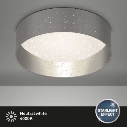 Briloner 3882-014 - LED Stropna svjetiljka MAILA STARRY LED/18W/230V siva/srebrna