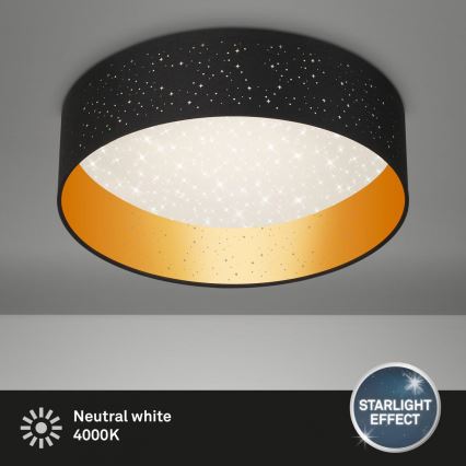 Briloner 3882-015 - LED Stropna svjetiljka MAILA STARRY LED/18W/230V crna/zlatna