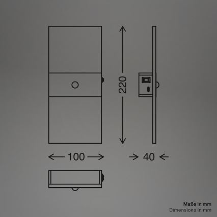 Briloner 3888012 - LED punjiva zidna svjetiljka s senzorom pokreta i sumraka AURA LED/2,5W/5V 1800 mAh matni krom