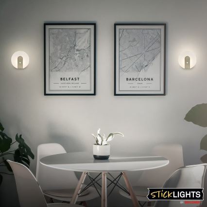 Briloner 3889012 - LED punjivo zidno svjetlo s detektorom pokreta i sumraka TARO LED/2,5W/5V 1800 mAh matni krom