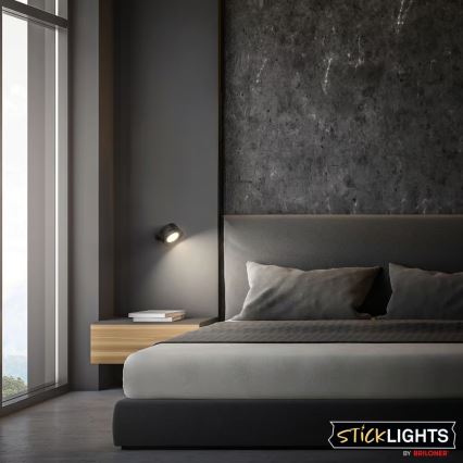 Briloner 3896015 - LED s mogućnošću prigušivanja, punjiva zidna svjetiljka TARI LED/1,6W/5V 1500 mAh crna