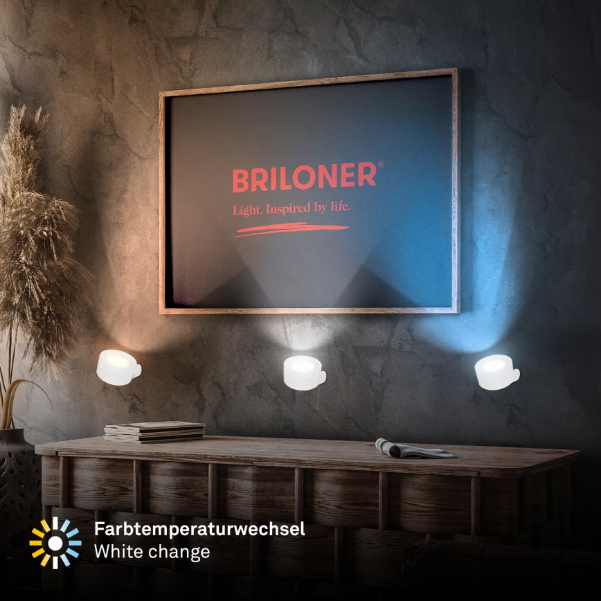 Briloner 3896016 - LED prigušiva punjiva zidna svjetiljka TARI LED/1,6W/5V 1500 mAh bijela