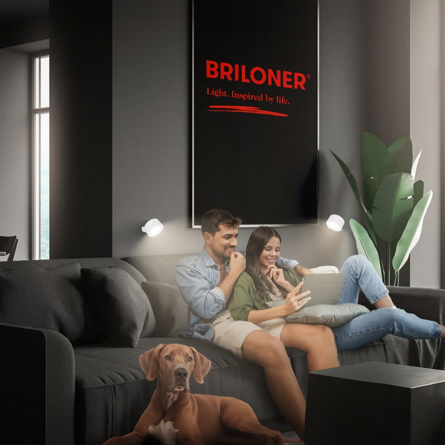 Briloner 3896016 - LED punjiva zidna svjetiljka TARI s podesivom svjetlinom LED/1,6W/5V 1500 mAh bijela