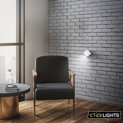 Briloner 3896016 - LED punjiva zidna svjetiljka TARI s podesivom svjetlinom LED/1,6W/5V 1500 mAh bijela