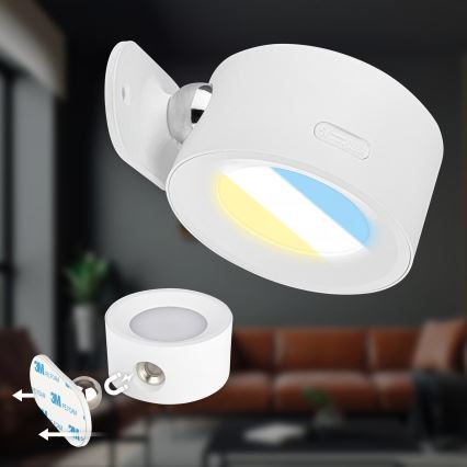 Briloner 3896016 - LED punjiva zidna svjetiljka TARI s podesivom svjetlinom LED/1,6W/5V 1500 mAh bijela