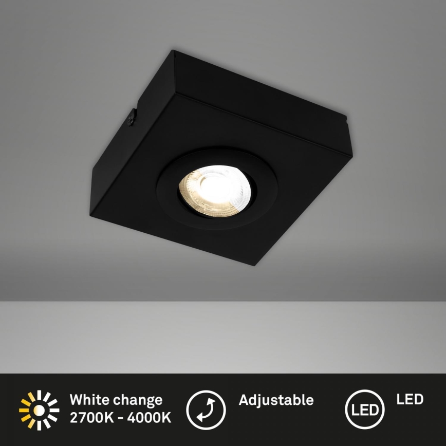 Briloner 3996015 - LED Reflektorska svjetiljka CTS LED/4W/230V 2700/4000K crna