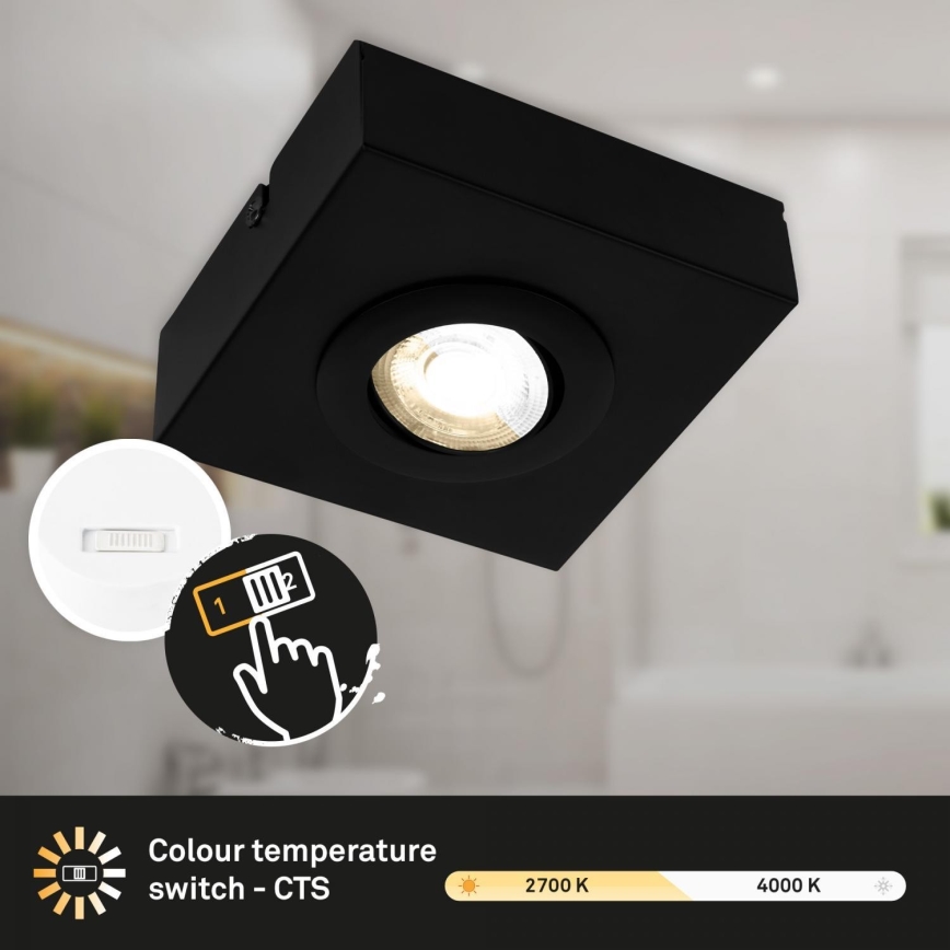 Briloner 3996015 - LED Reflektorska svjetiljka CTS LED/4W/230V 2700/4000K crna