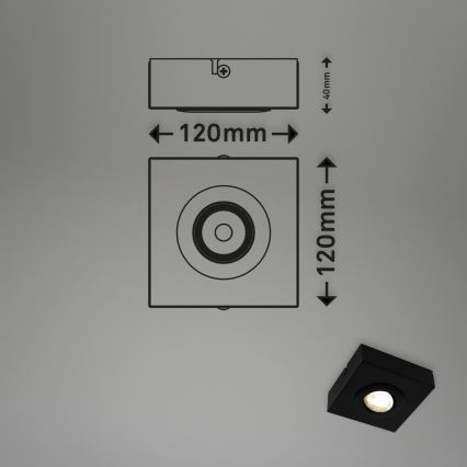 Briloner 3996015 - LED Reflektorska svjetiljka CTS LED/4W/230V 2700/4000K crna