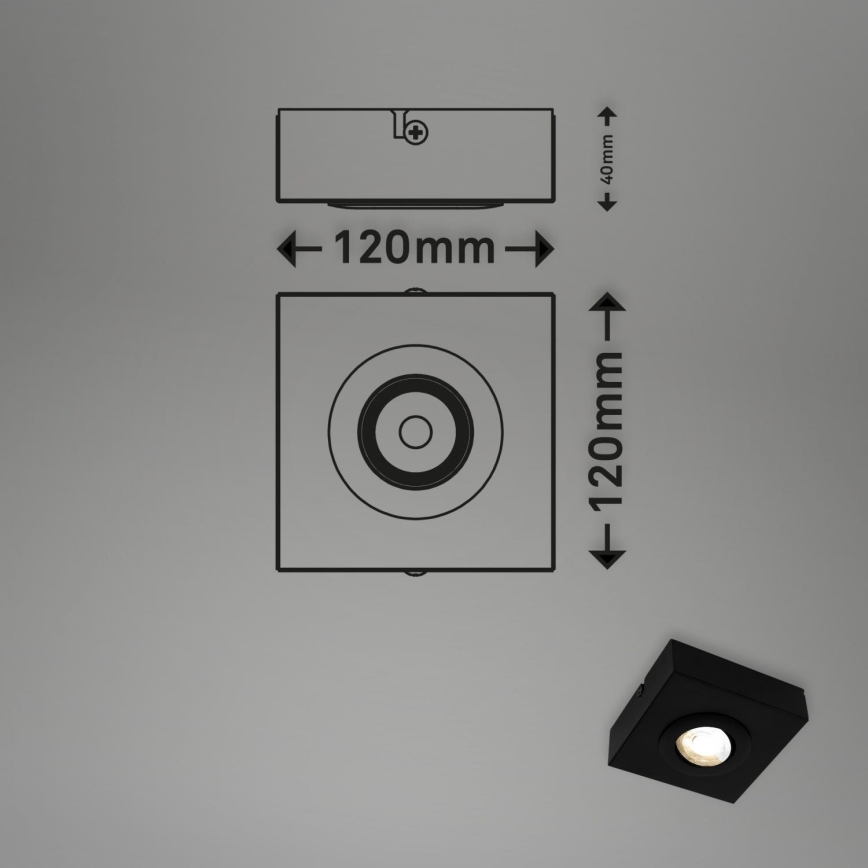 Briloner 3996015 - LED Reflektorska svjetiljka CTS LED/4W/230V 2700/4000K crna