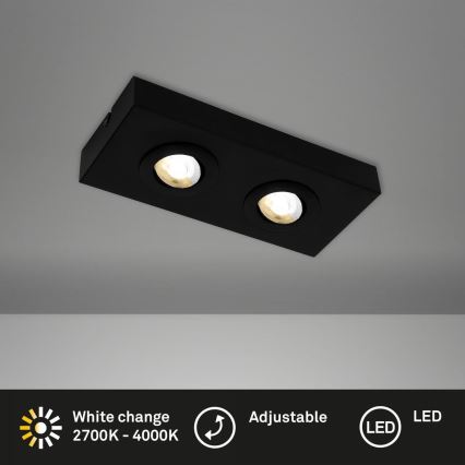 Briloner 3996025 - LED Reflektorska svjetiljka CTS 2xLED/4W/230V 2700/4000K crna