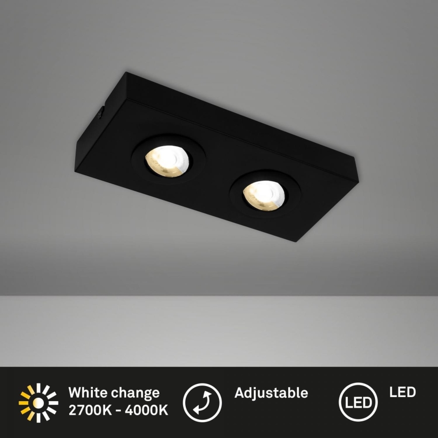 Briloner 3996025 - LED Reflektorska svjetiljka CTS 2xLED/4W/230V 2700/4000K crna