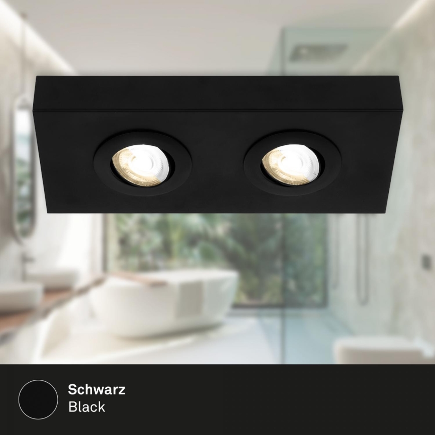 Briloner 3996025 - LED Reflektorska svjetiljka CTS 2xLED/4W/230V 2700/4000K crna