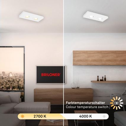 Briloner 3996026 - LED Reflektorska svjetiljka CTS 2xLED/4W/230V 2700/4000K bijela