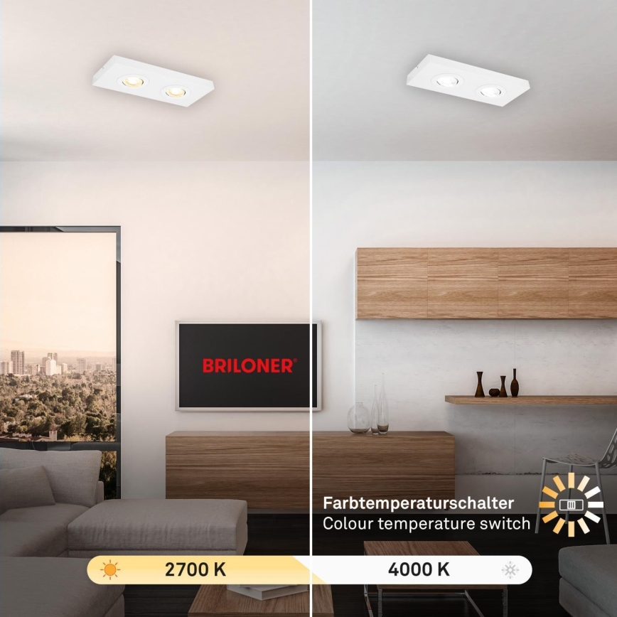 Briloner 3996026 - LED Reflektorska svjetiljka CTS 2xLED/4W/230V 2700/4000K bijela