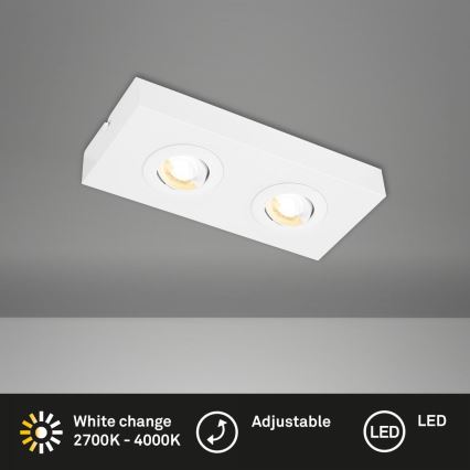 Briloner 3996026 - LED Reflektorska svjetiljka CTS 2xLED/4W/230V 2700/4000K bijela