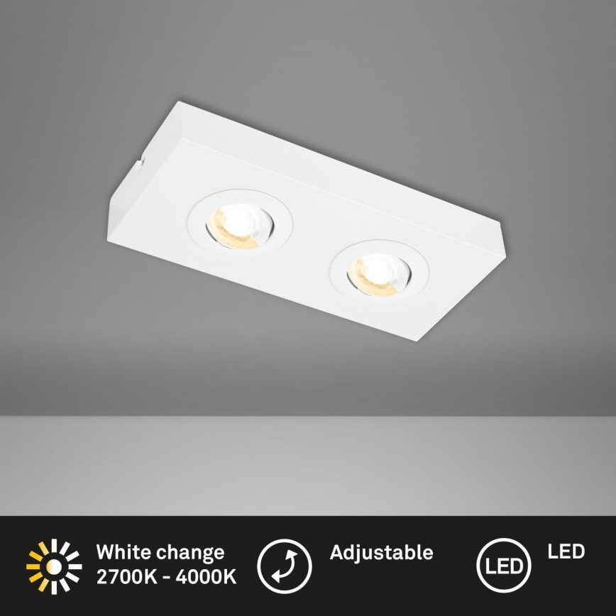 Briloner 3996026 - LED Reflektorska svjetiljka CTS 2xLED/4W/230V 2700/4000K bijela