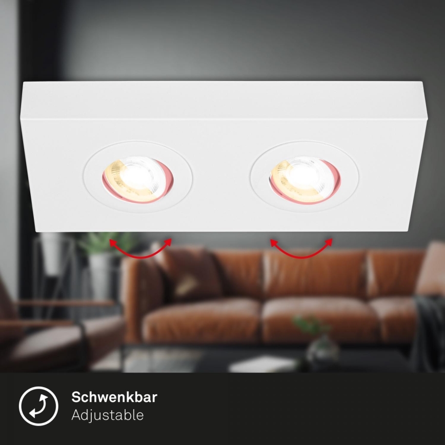 Briloner 3996026 - LED Reflektorska svjetiljka CTS 2xLED/4W/230V 2700/4000K bijela