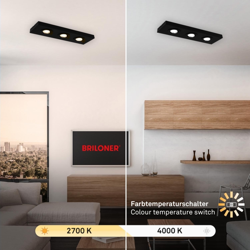 Briloner 3996035 - LED Reflektorska svjetiljka CTS 3xLED/4W/230V 2700/4000K crna