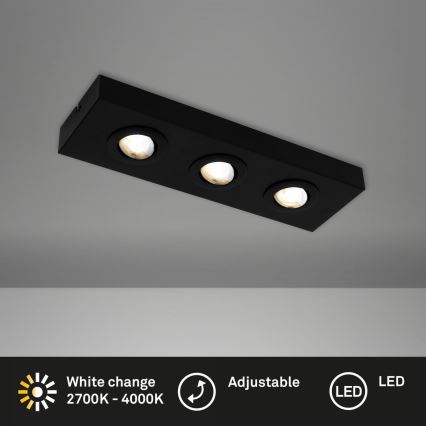 Briloner 3996035 - LED Reflektorska svjetiljka CTS 3xLED/4W/230V 2700/4000K crna