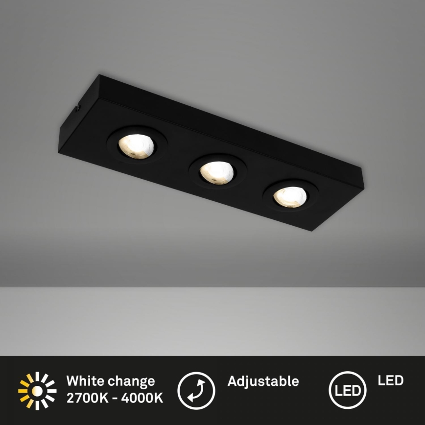 Briloner 3996035 - LED Reflektorska svjetiljka CTS 3xLED/4W/230V 2700/4000K crna
