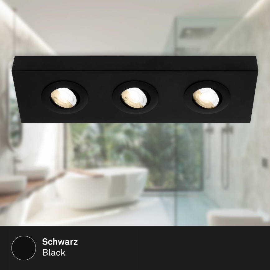 Briloner 3996035 - LED Reflektorska svjetiljka CTS 3xLED/4W/230V 2700/4000K crna