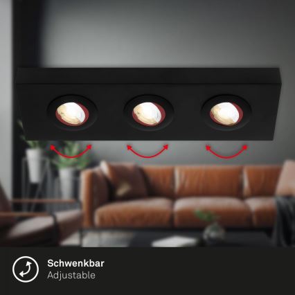 Briloner 3996035 - LED Reflektorska svjetiljka CTS 3xLED/4W/230V 2700/4000K crna