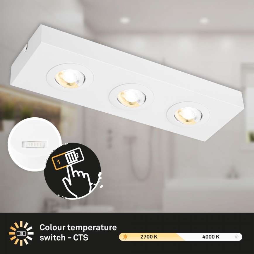Briloner 3996036 - LED Reflektorska svjetiljka CTS 3xLED/4W/230V 2700/4000K bijela