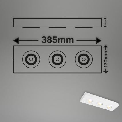 Briloner 3996036 - LED Reflektorska svjetiljka CTS 3xLED/4W/230V 2700/4000K bijela