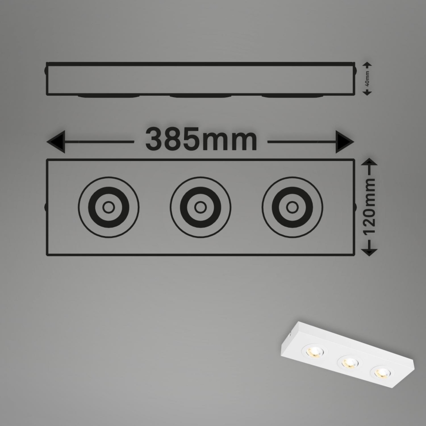 Briloner 3996036 - LED Reflektorska svjetiljka CTS 3xLED/4W/230V 2700/4000K bijela