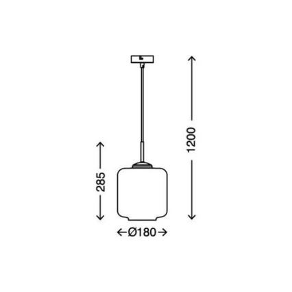 Briloner 4011-014 - Luster na sajli 1xE27/40W/230V